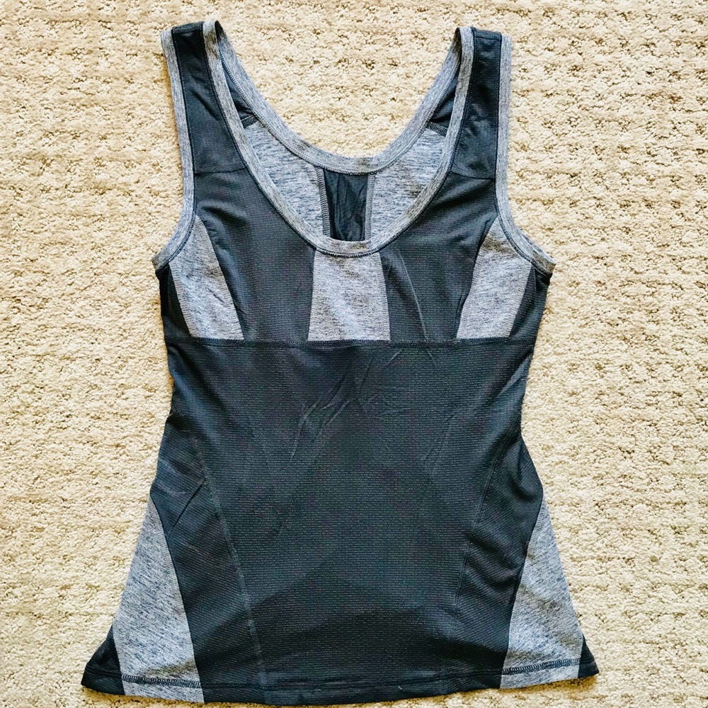 Lululemon Racerback Gray and Black Tank
